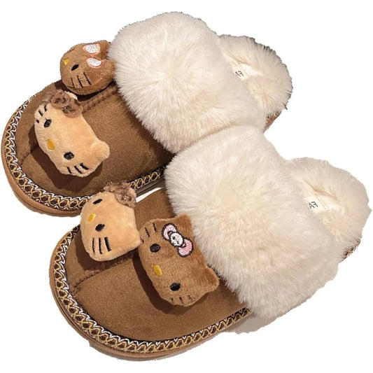 Homezy hellokitty slippers coffee brown
